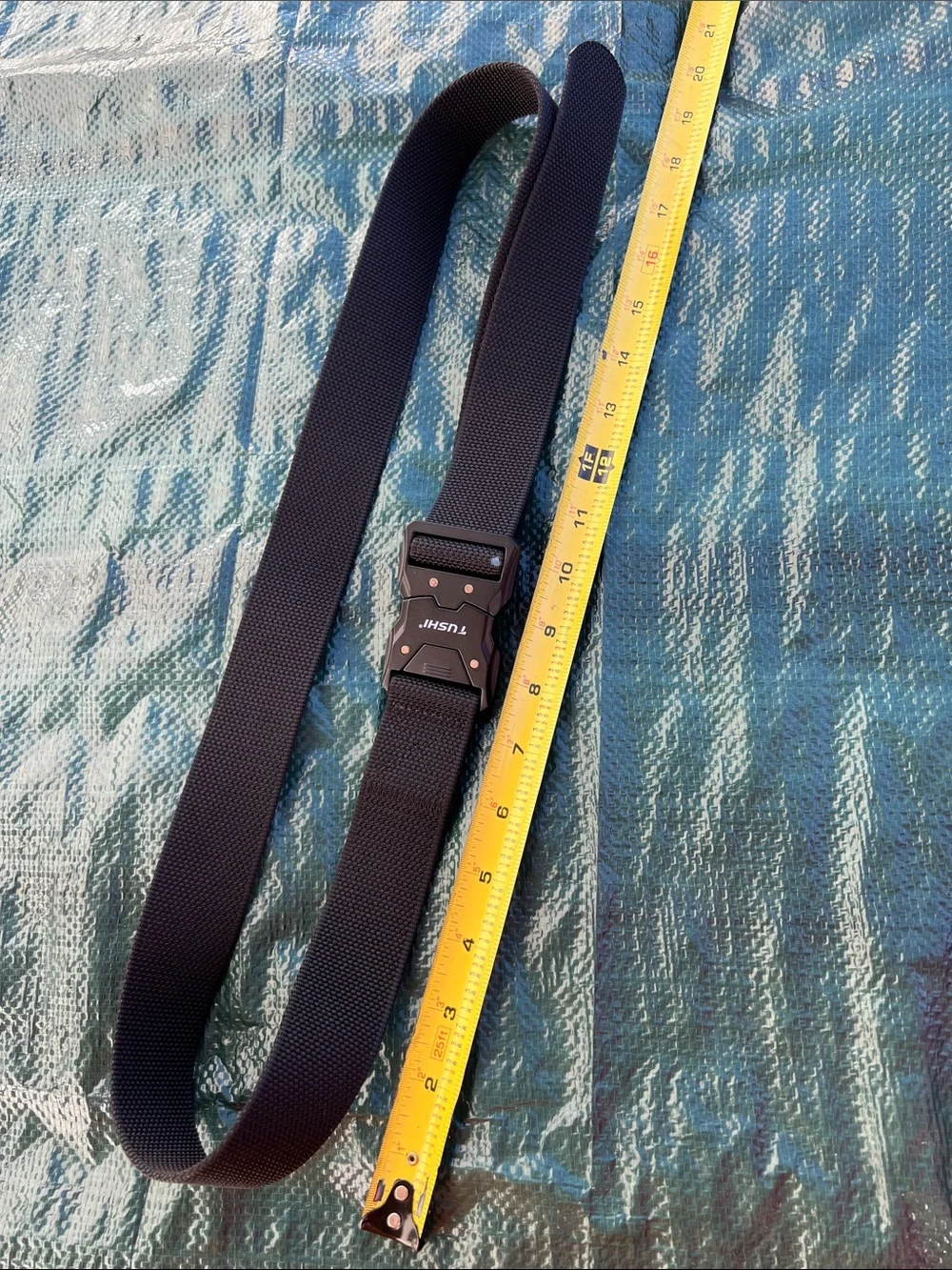 Black Tactical Web Belt with Quick-Release Buckle